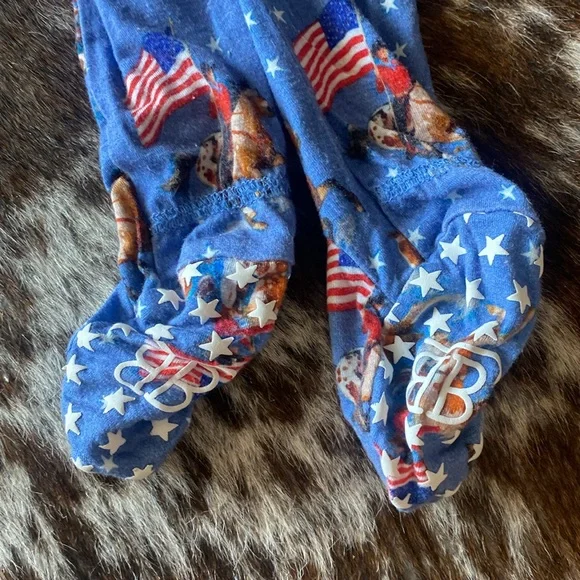 Buckaroo Baby Gallup USA rodeo footie zip up onesie - Picture 6 of 8